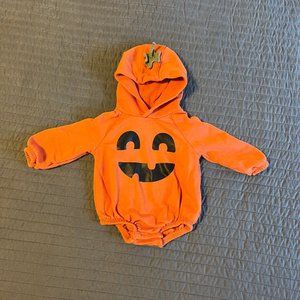 Unisex Pumpkin Costume Hooded One-Piece Romper for Baby (12-18m)